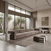 Catherine Velvet Sofa | Beige
