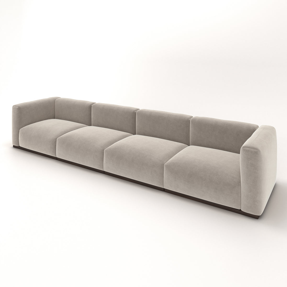 Charlotte Modular Velvet Sofa | Alabaster