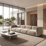 Charlotte Modular Velvet Sofa | Alabaster