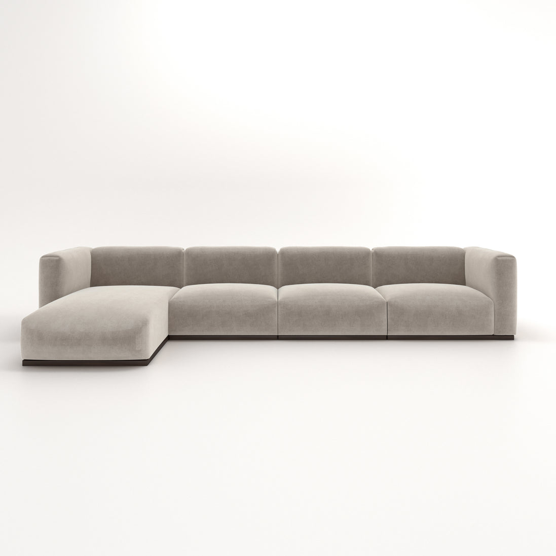 Charlotte Modular Velvet Sofa | Alabaster