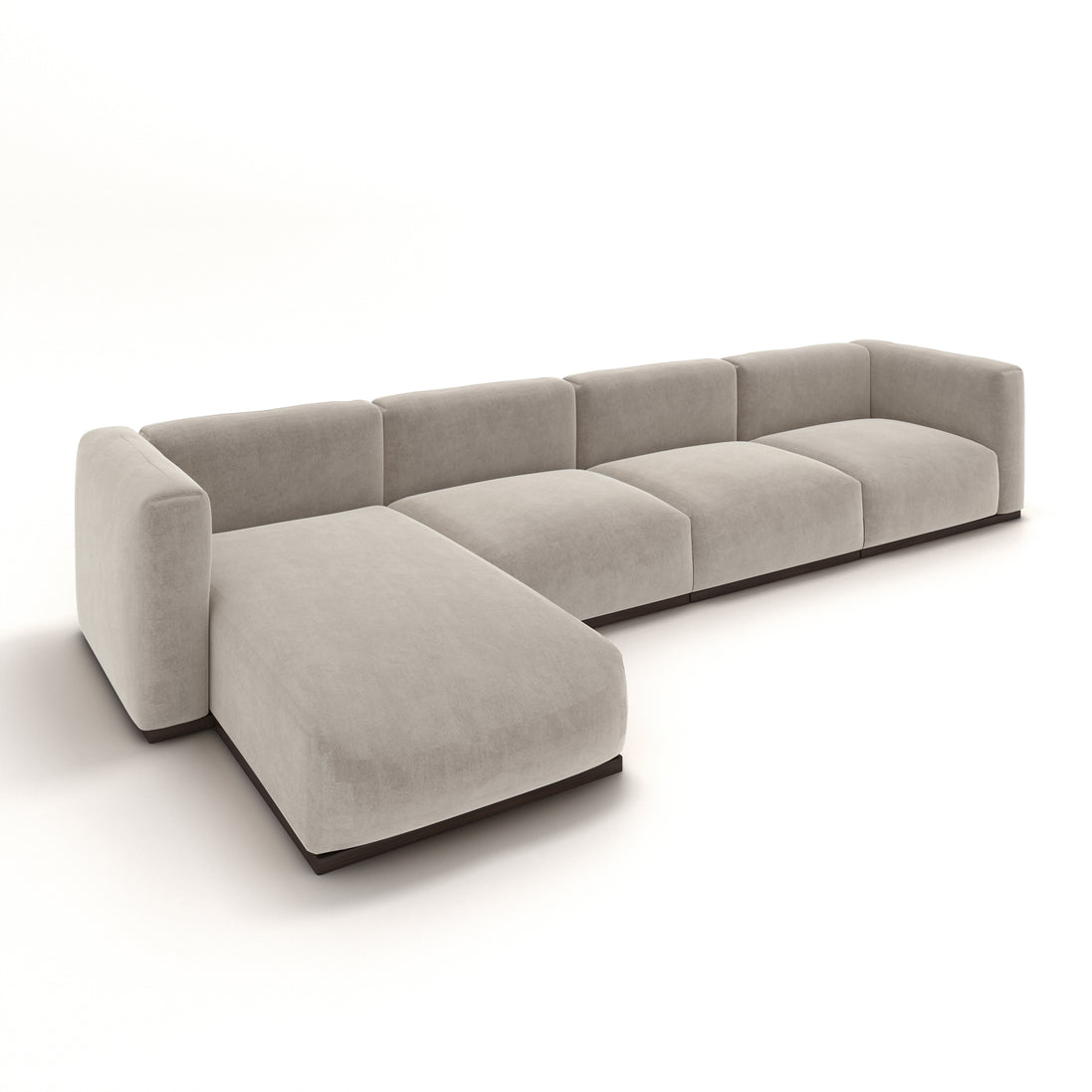Charlotte Modular Velvet Sofa | Alabaster