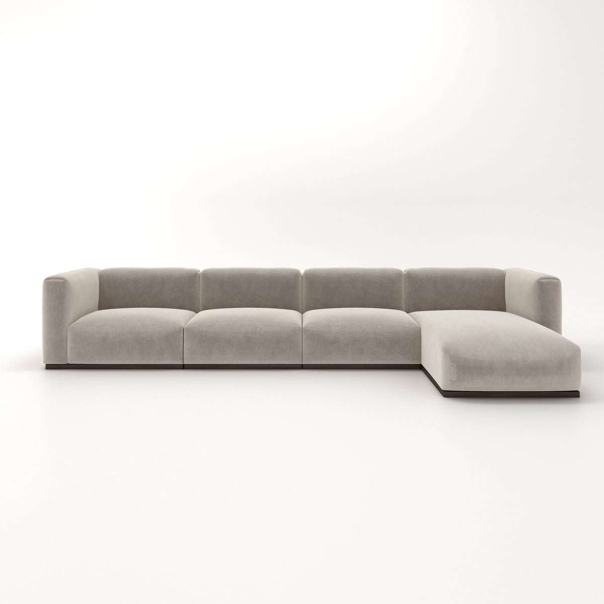 Charlotte Modular Velvet Sofa | Alabaster