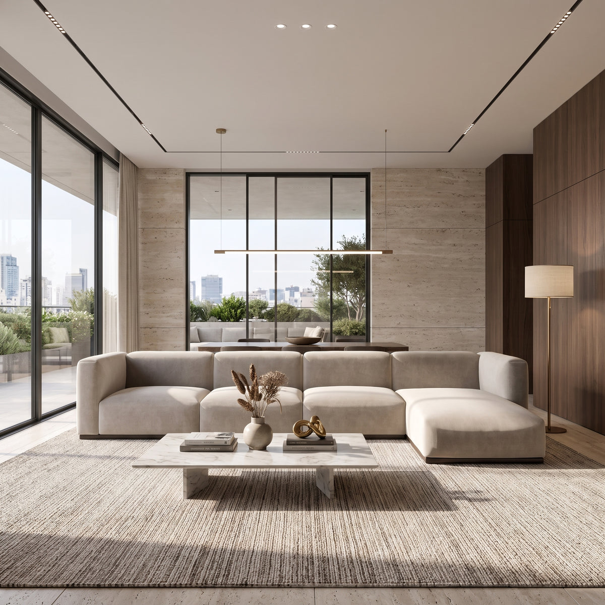 Charlotte Modular Velvet Sofa | Alabaster