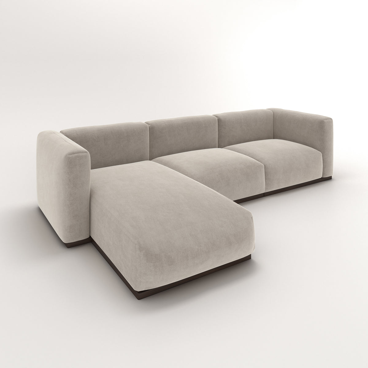 Charlotte Modular Velvet Sofa | Alabaster