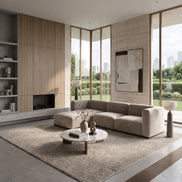 Charlotte Modular Velvet Sofa | Alabaster