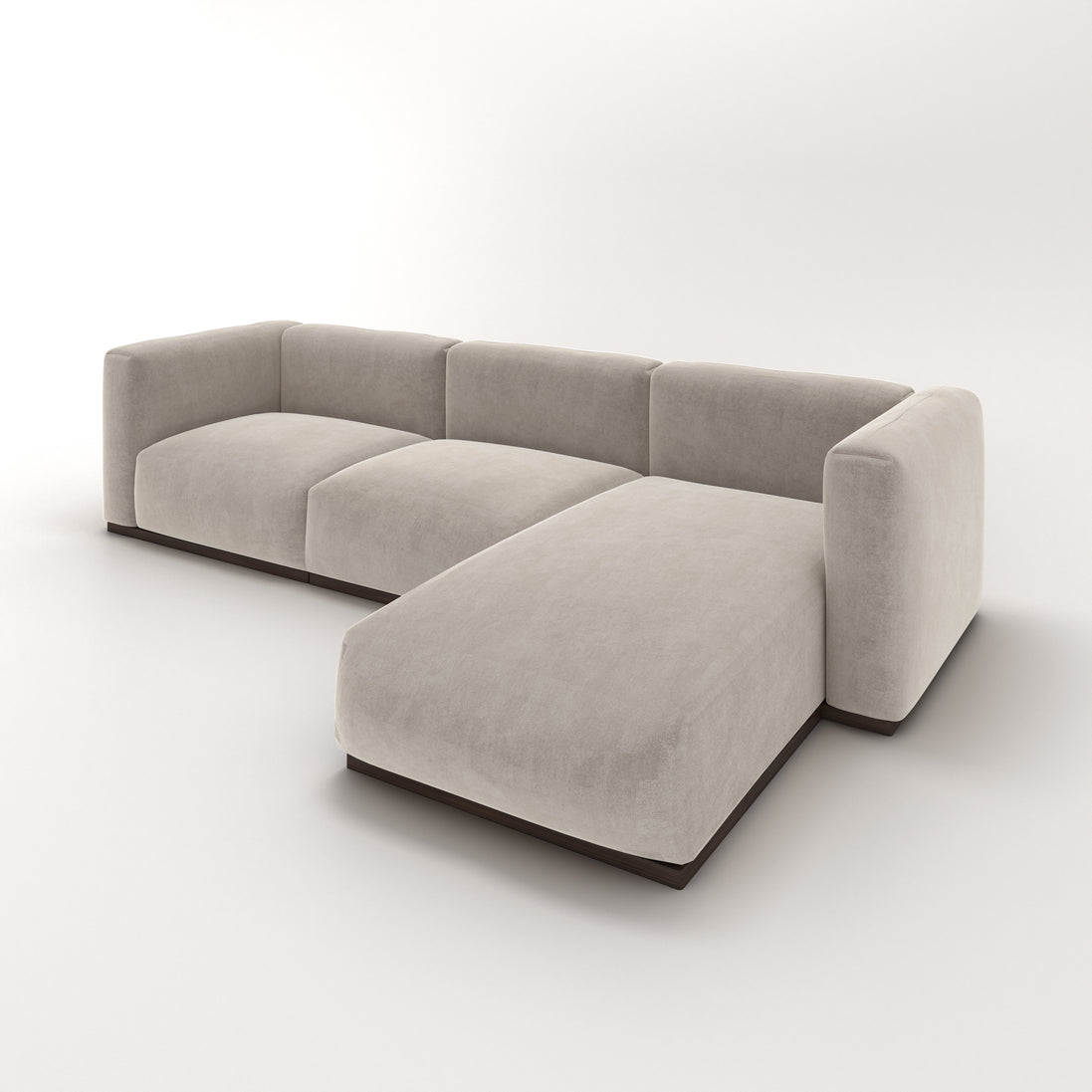 Charlotte Modular Velvet Sofa | Alabaster