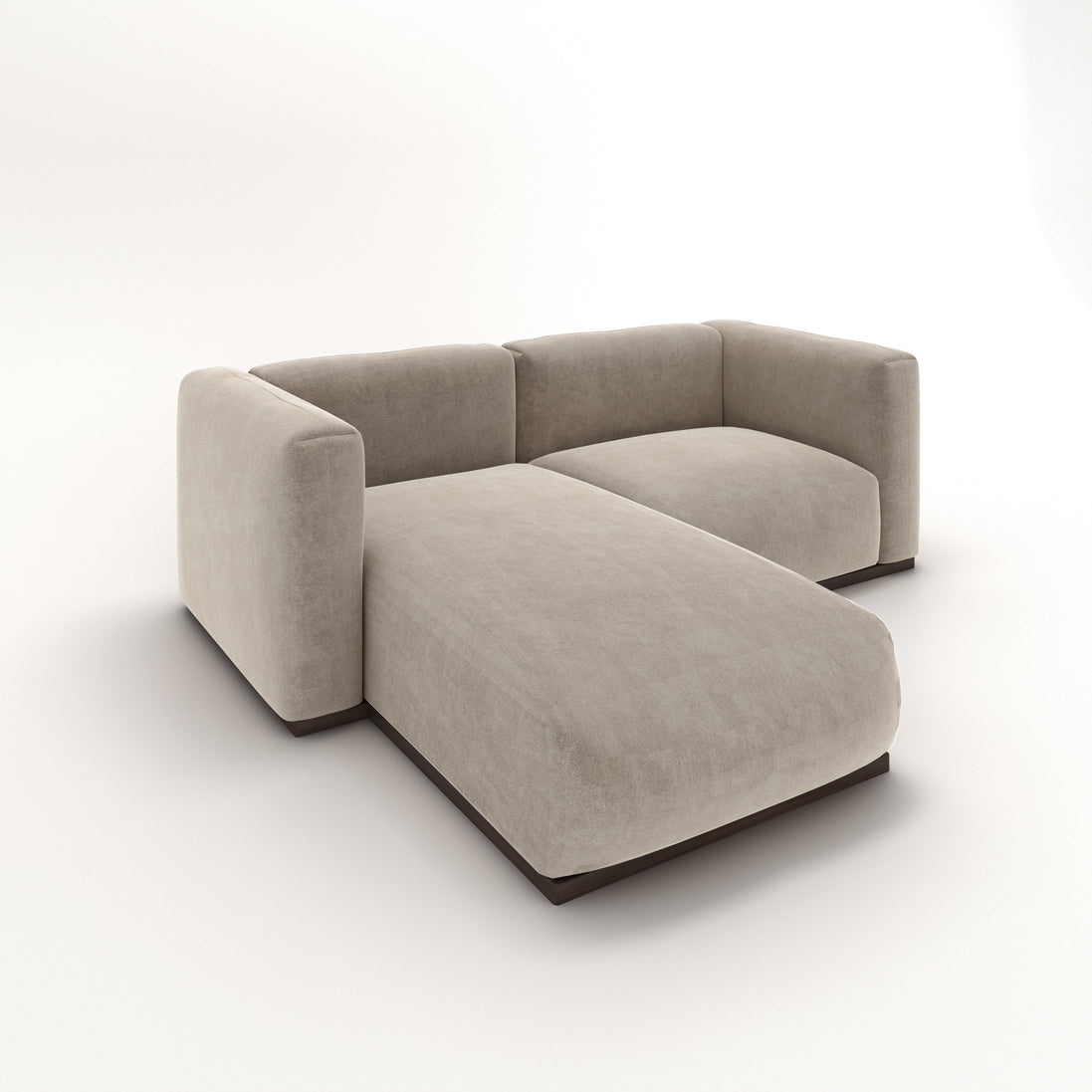 Charlotte Modular Velvet Sofa | Alabaster