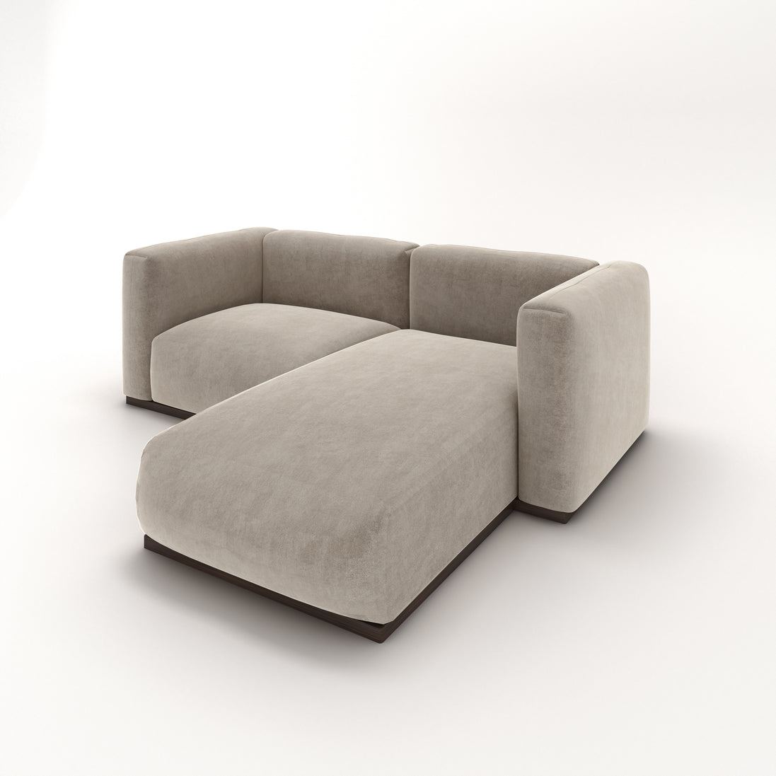 Charlotte Modular Velvet Sofa | Alabaster