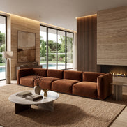 Charlotte Modular Velvet Sofa | Copper