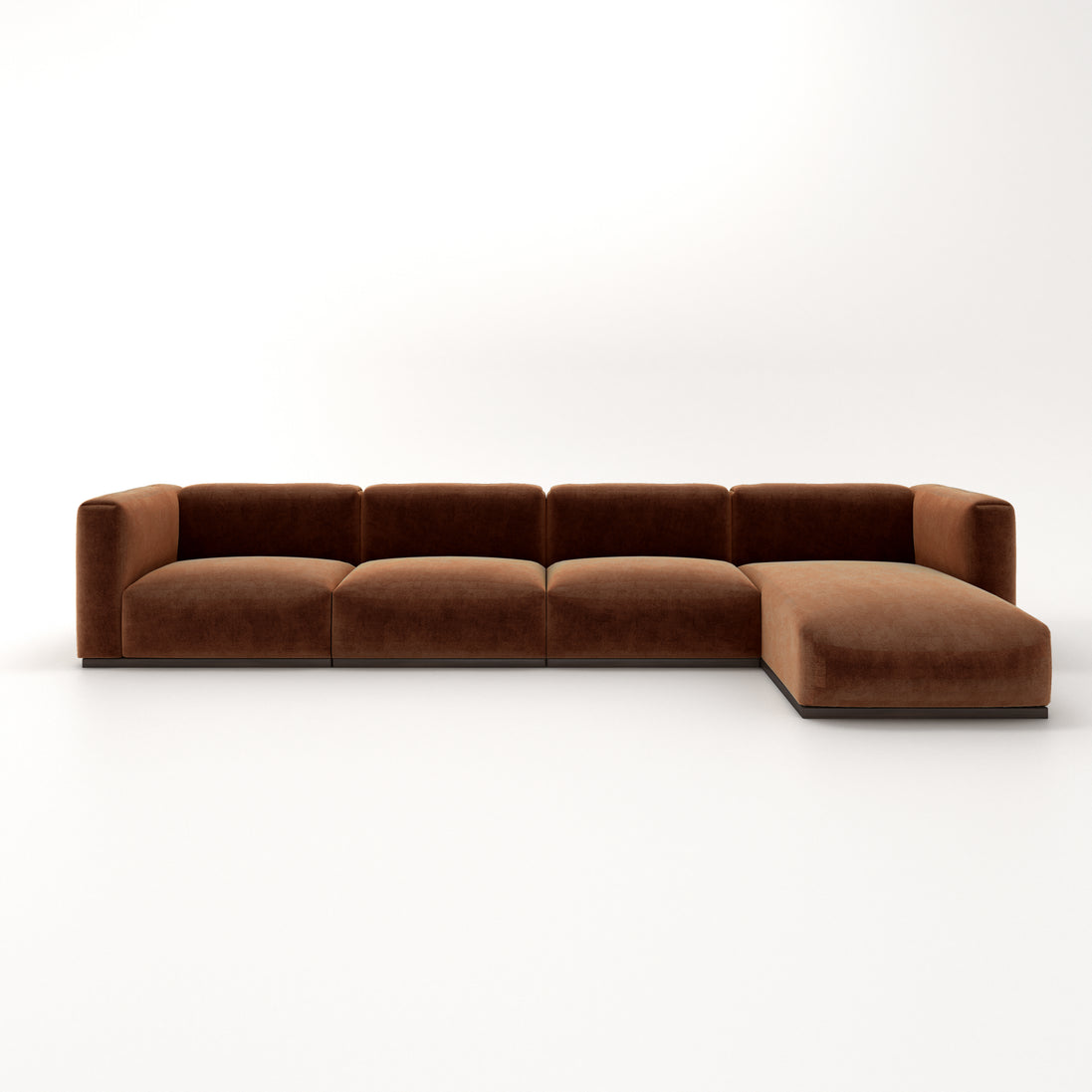Charlotte Modular Velvet Sofa | Copper