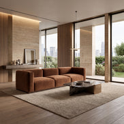 Charlotte Modular Velvet Sofa | Copper