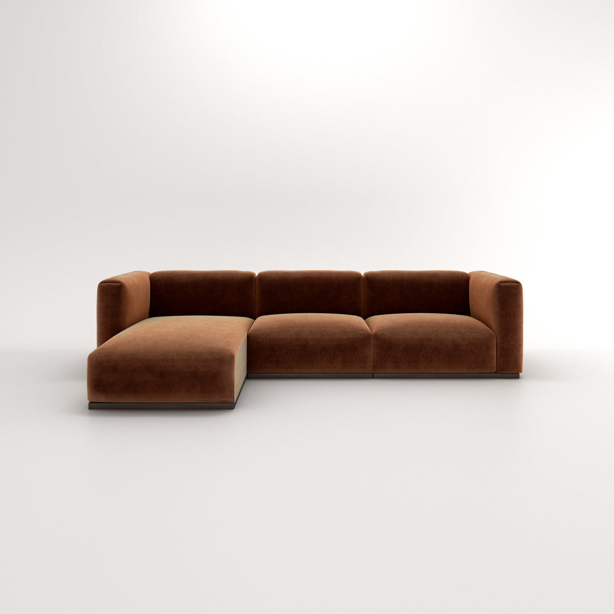 Charlotte Modular Velvet Sofa | Copper