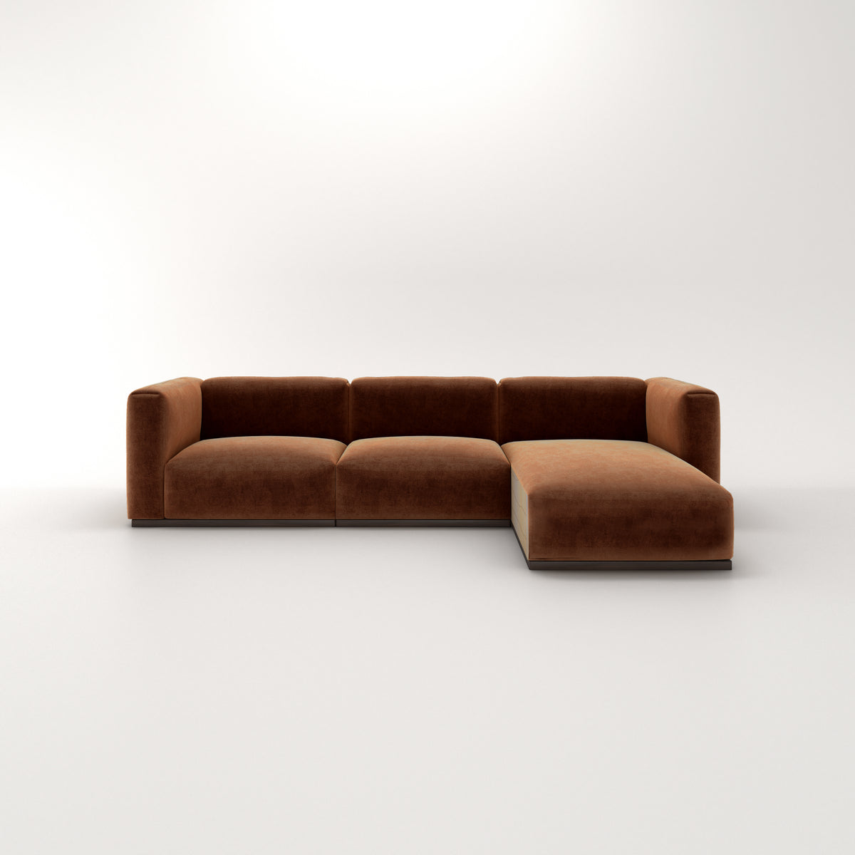 Charlotte Modular Velvet Sofa | Copper
