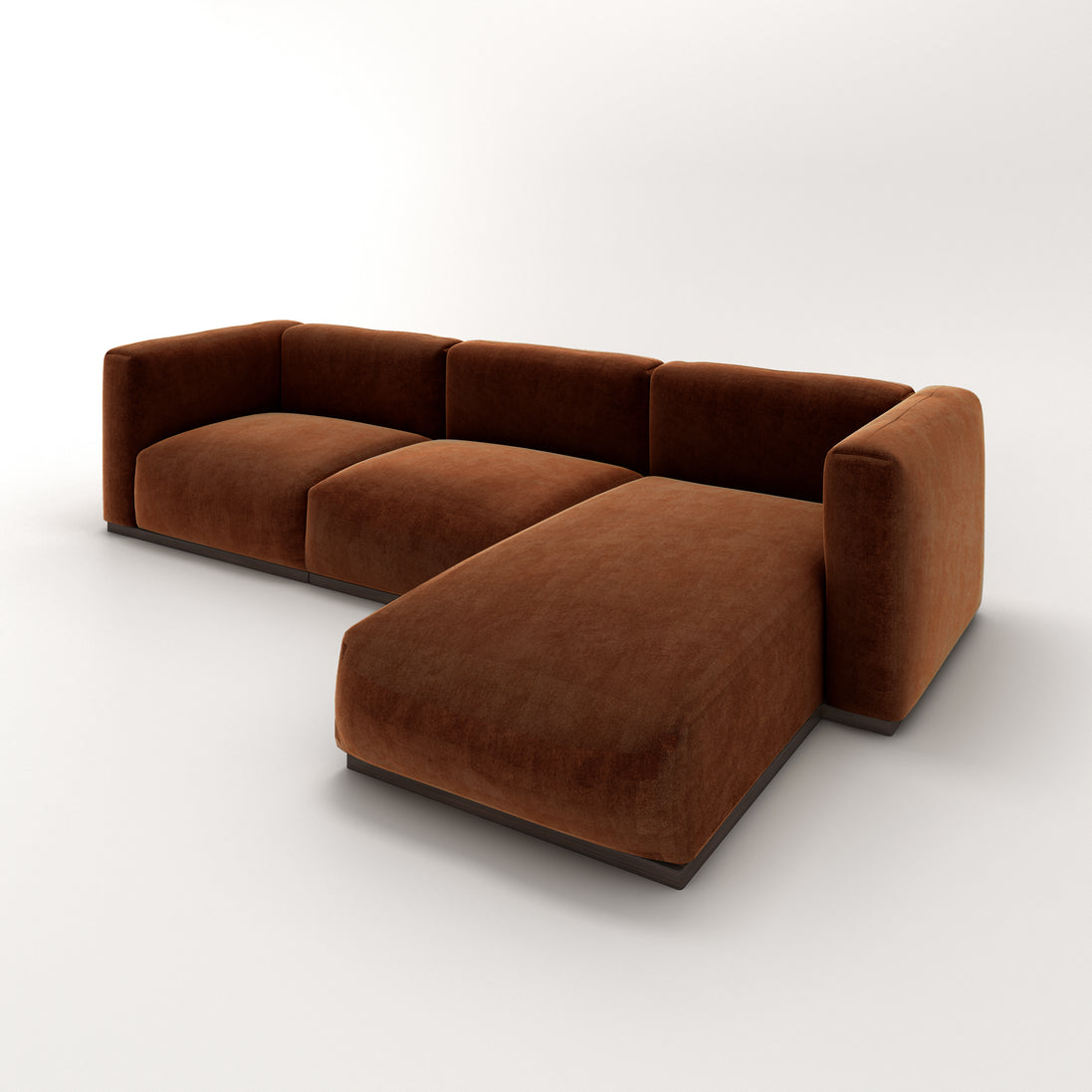 Charlotte Modular Velvet Sofa | Copper