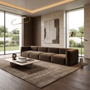 Charlotte Modular Velvet Sofa | Mocha