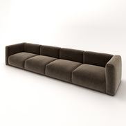 Charlotte Modular Velvet Sofa | Mocha