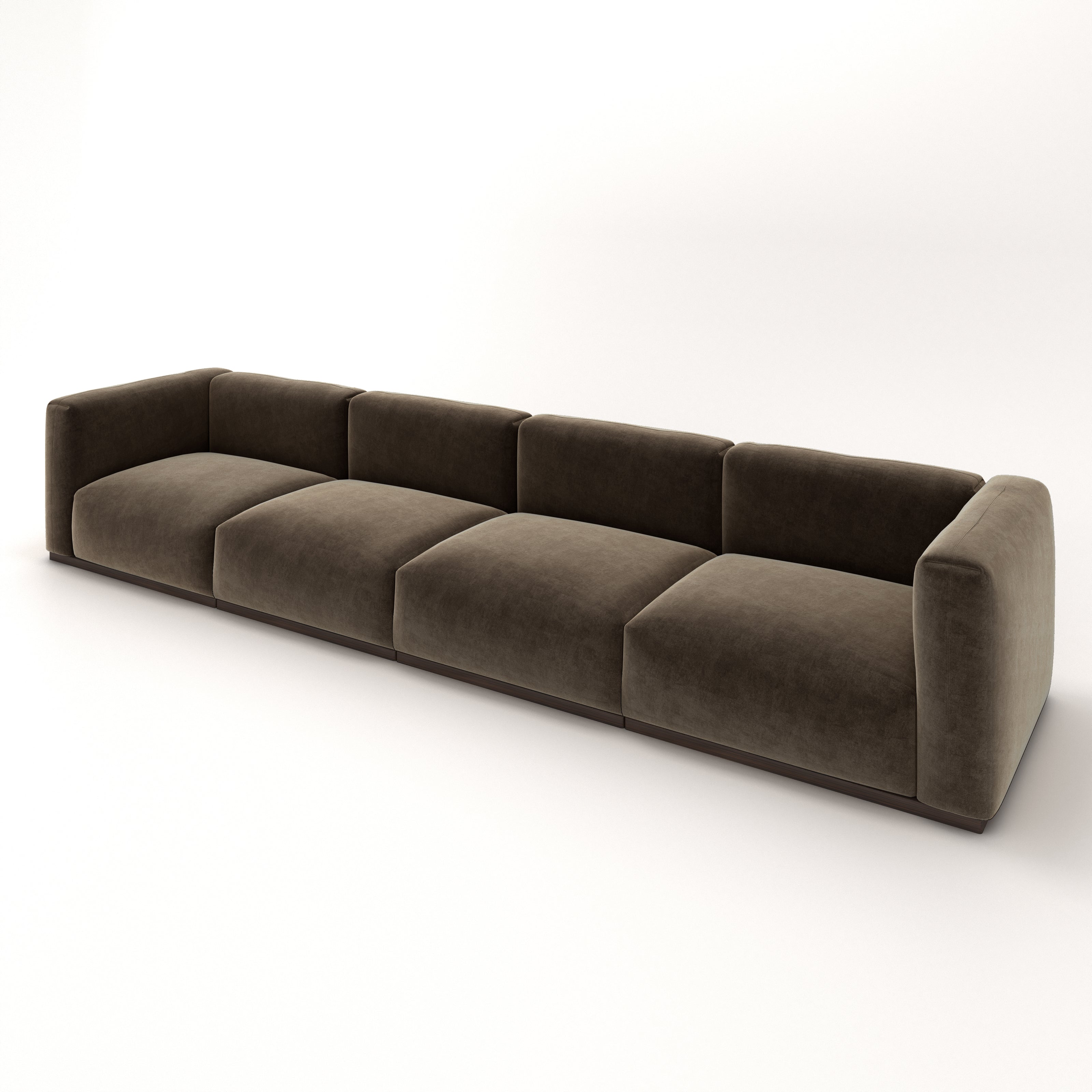 Charlotte Modular Velvet Sofa | Mocha