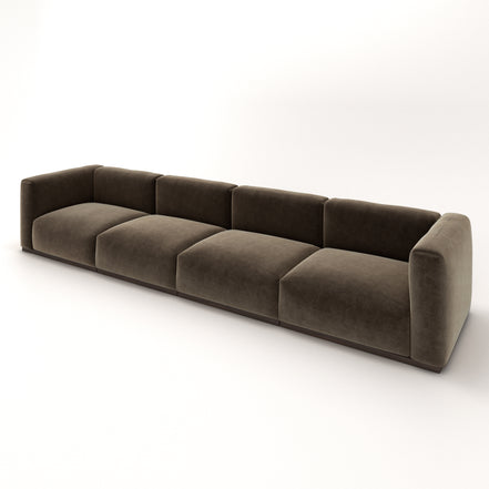 Charlotte Modular Velvet Sofa | Mocha