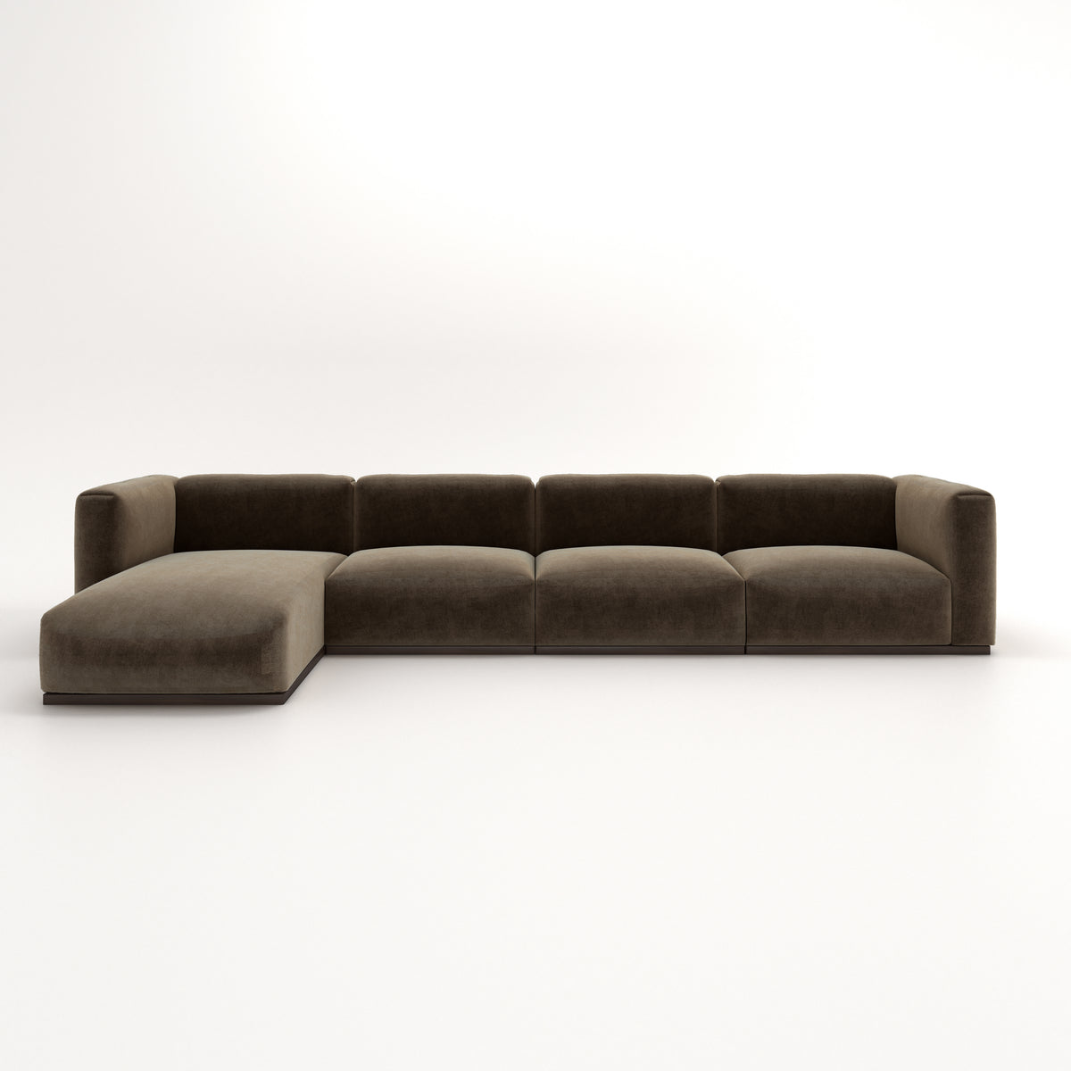 Charlotte Modular Velvet Sofa | Mocha