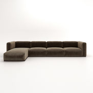 Charlotte Modular Velvet Sofa | Mocha