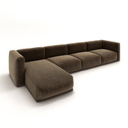 Charlotte Modular Velvet Sofa | Mocha