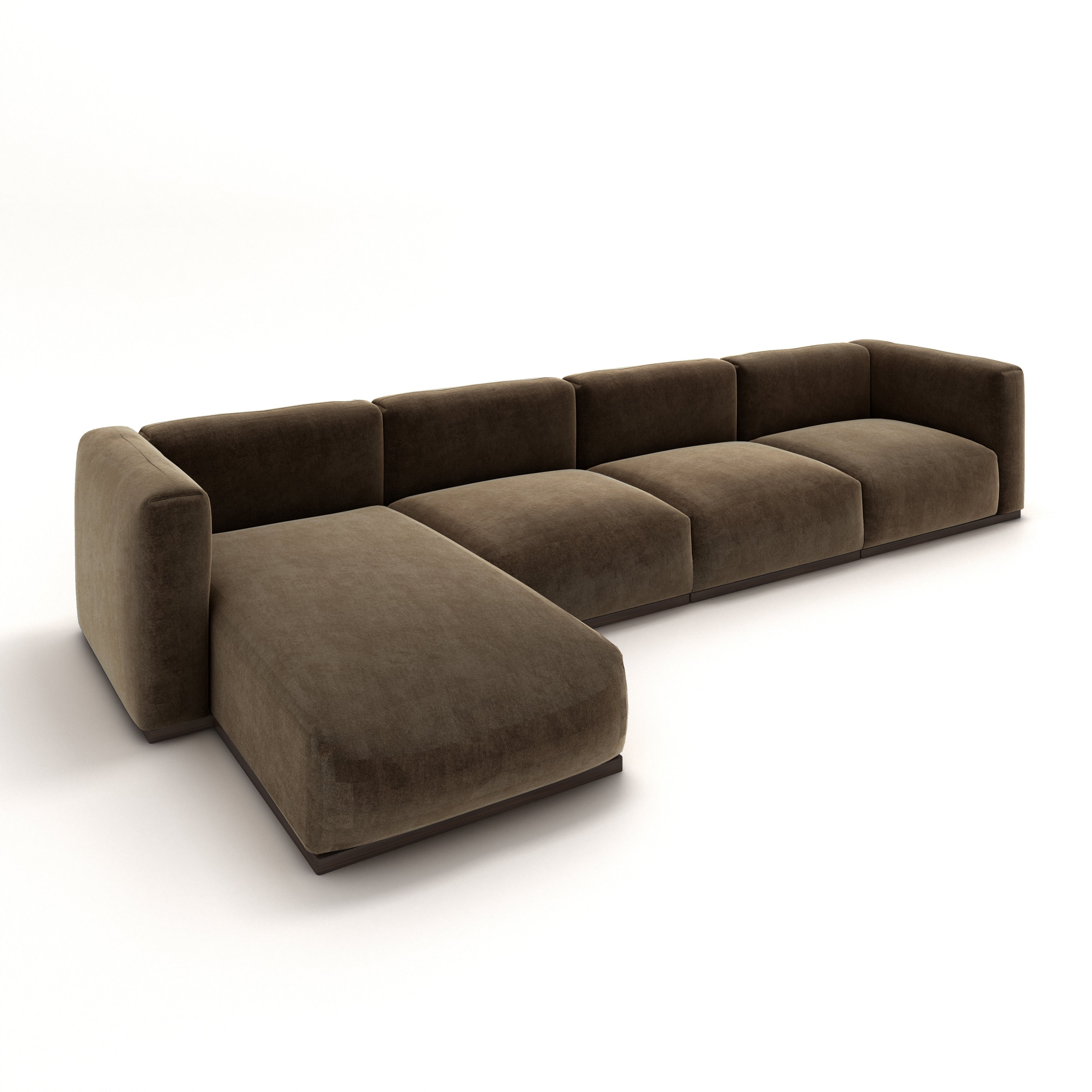 Charlotte Modular Velvet Sofa | Mocha
