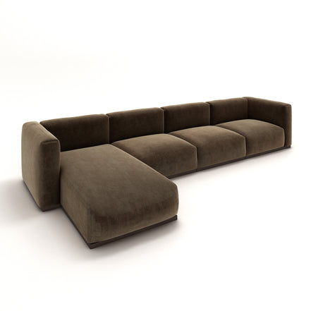 Charlotte Modular Velvet Sofa | Mocha