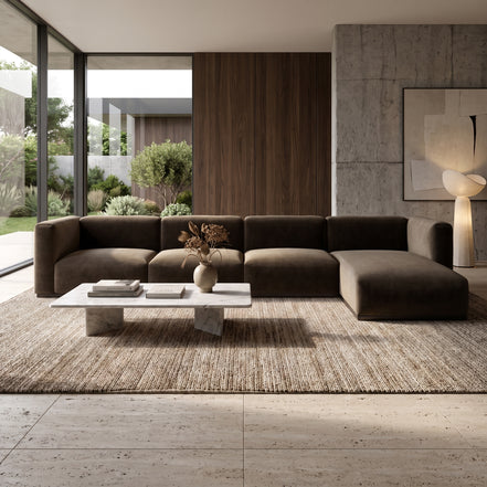 Charlotte Modular Velvet Sofa | Mocha