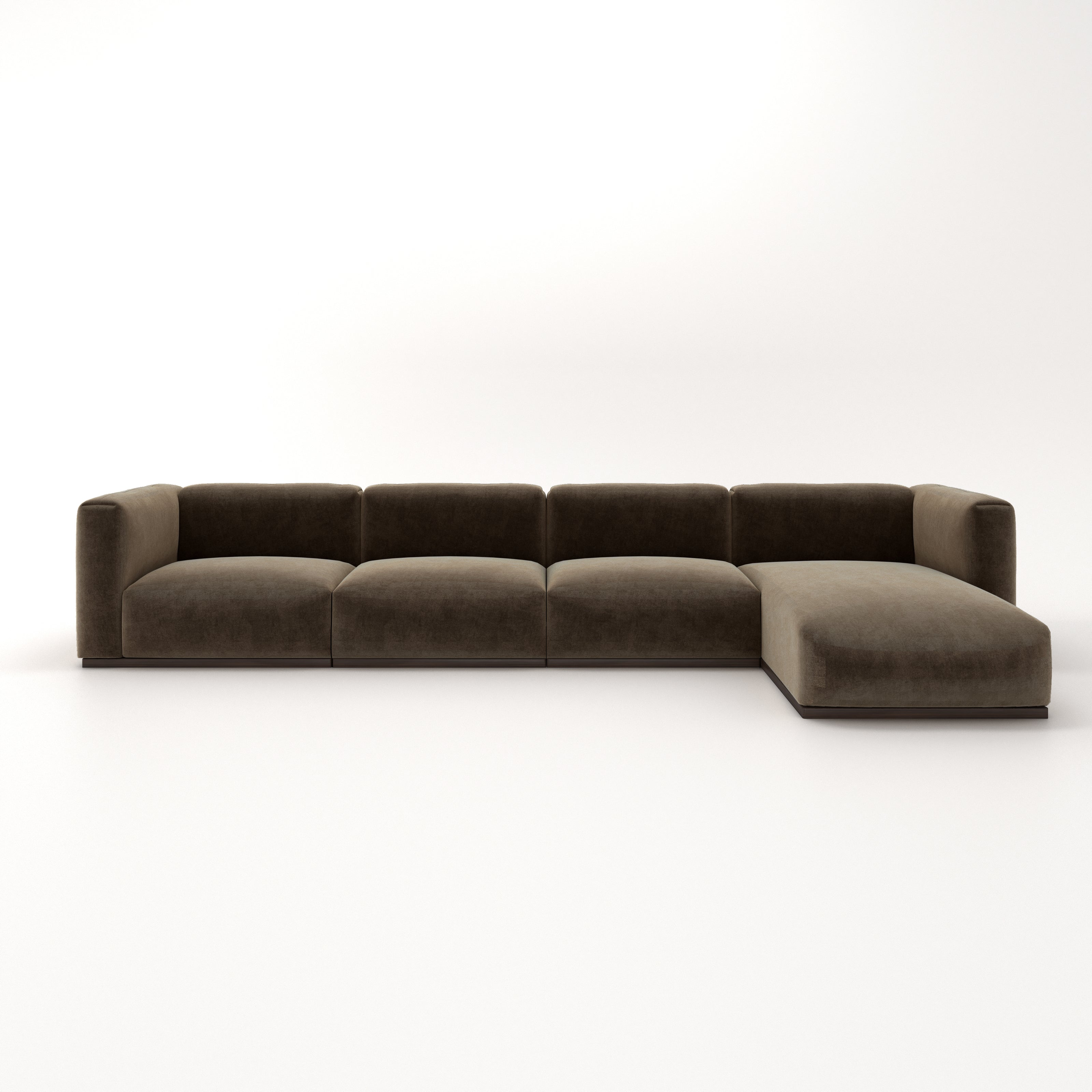 Charlotte Modular Velvet Sofa | Mocha