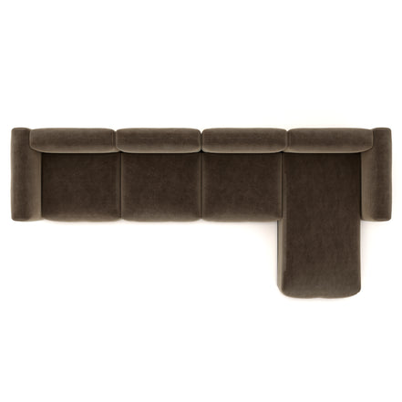 Charlotte Modular Velvet Sofa | Mocha