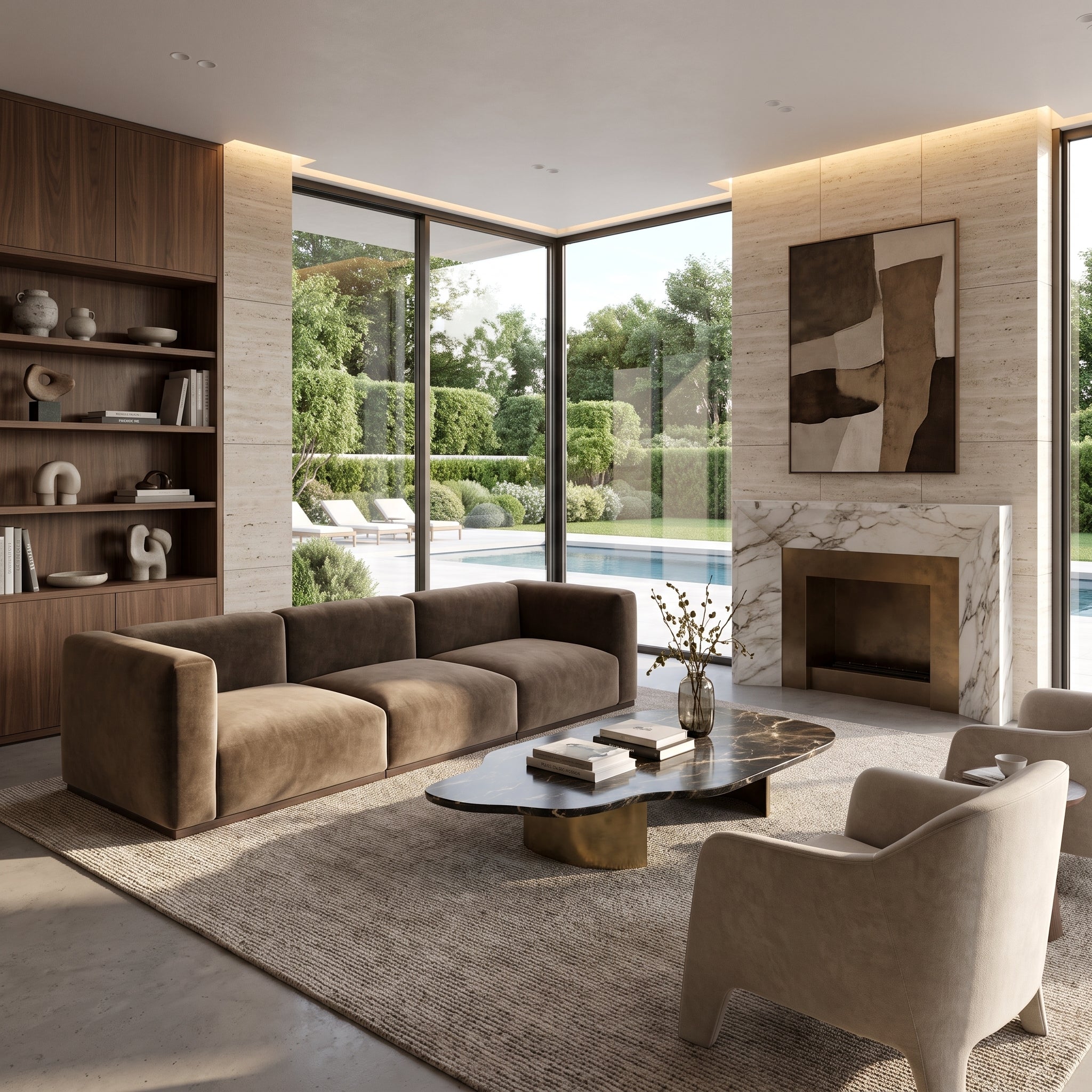 Charlotte Modular Velvet Sofa | Mocha