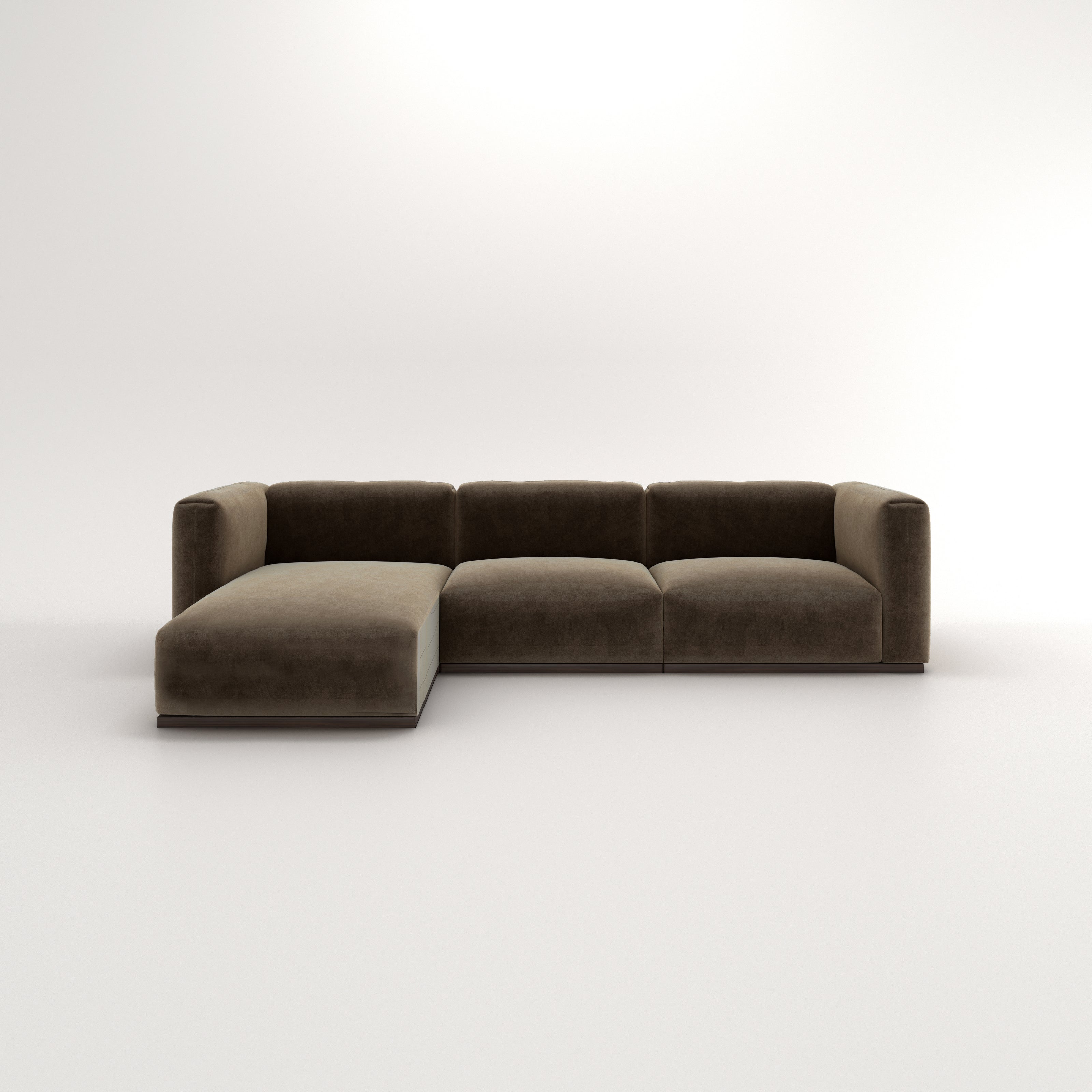 Charlotte Modular Velvet Sofa | Mocha