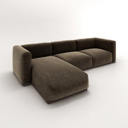 Charlotte Modular Velvet Sofa | Mocha