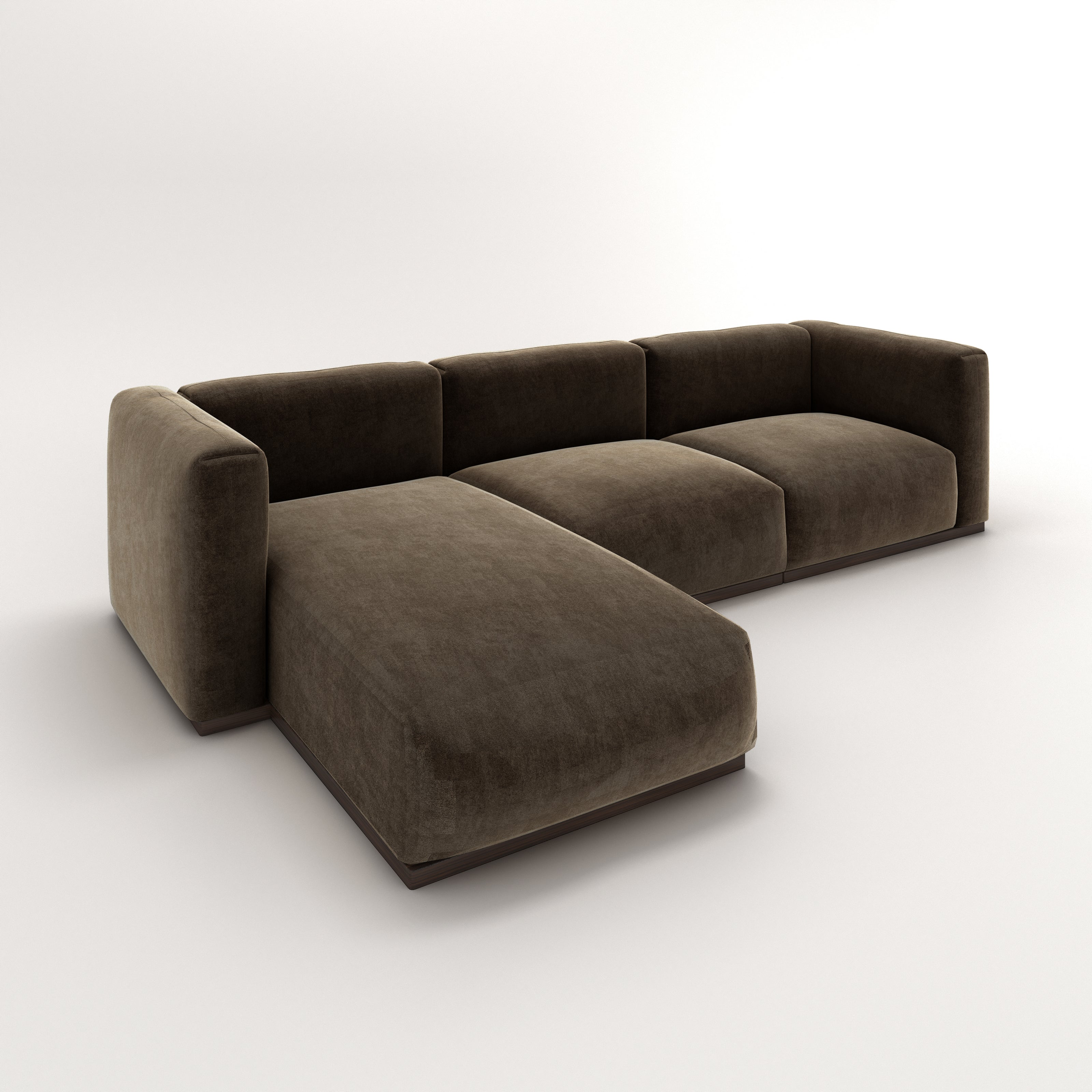Charlotte Modular Velvet Sofa | Mocha