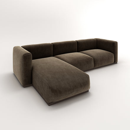 Charlotte Modular Velvet Sofa | Mocha