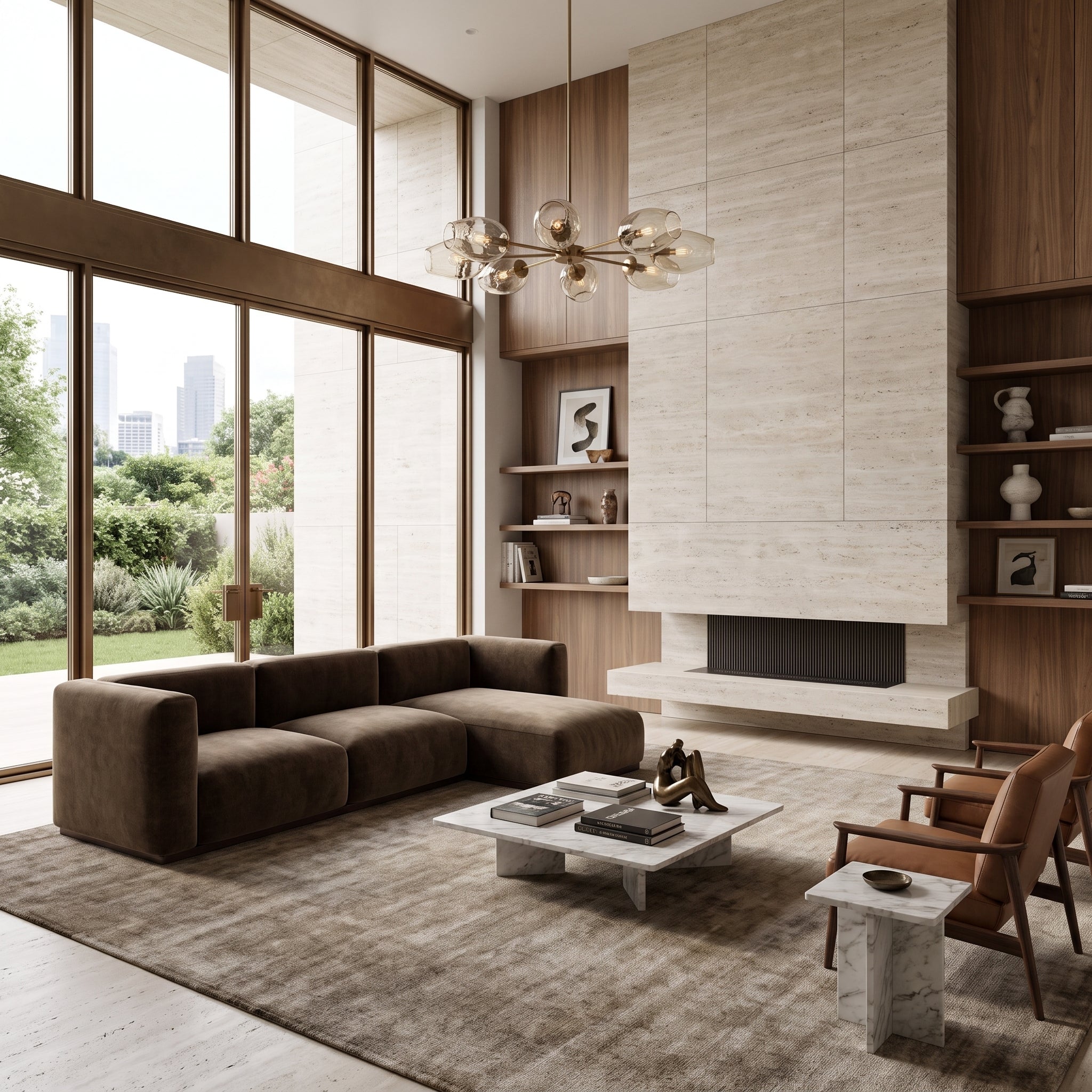 Charlotte Modular Velvet Sofa | Mocha