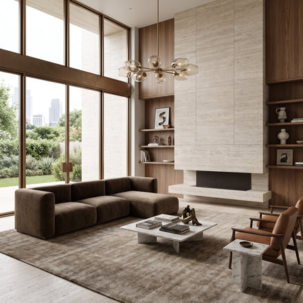 Charlotte Modular Velvet Sofa | Mocha