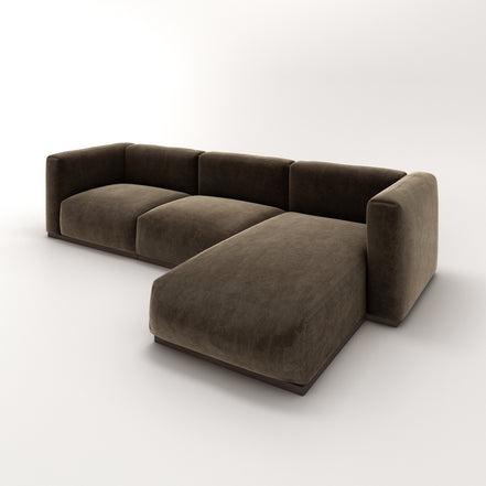 Charlotte Modular Velvet Sofa | Mocha