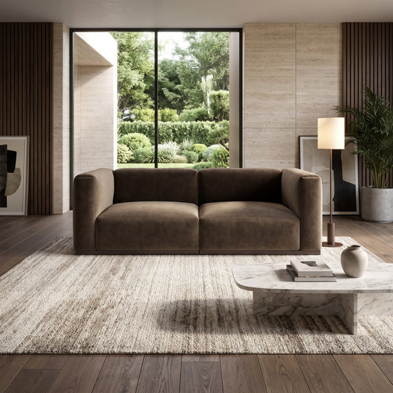 Charlotte Modular Velvet Sofa | Mocha