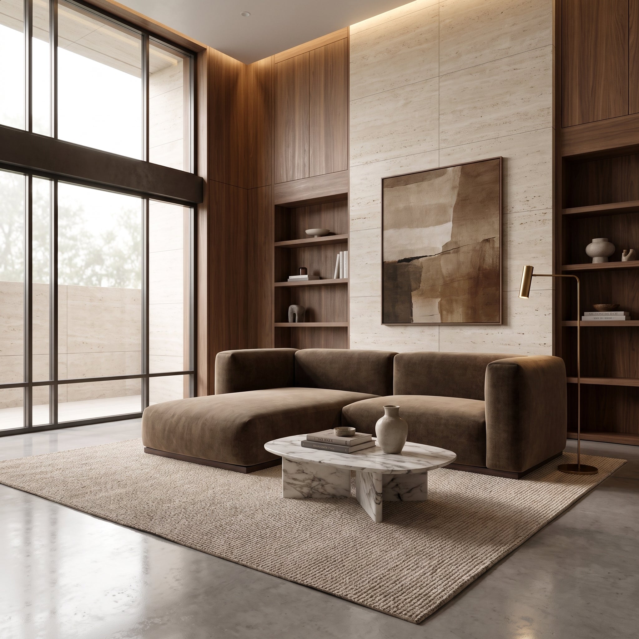 Charlotte Modular Velvet Sofa | Mocha
