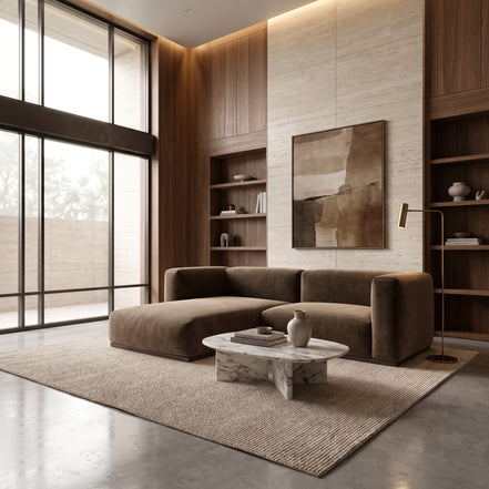 Charlotte Modular Velvet Sofa | Mocha