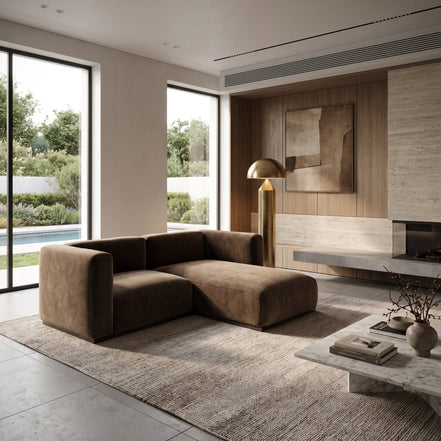 Charlotte Modular Velvet Sofa | Mocha