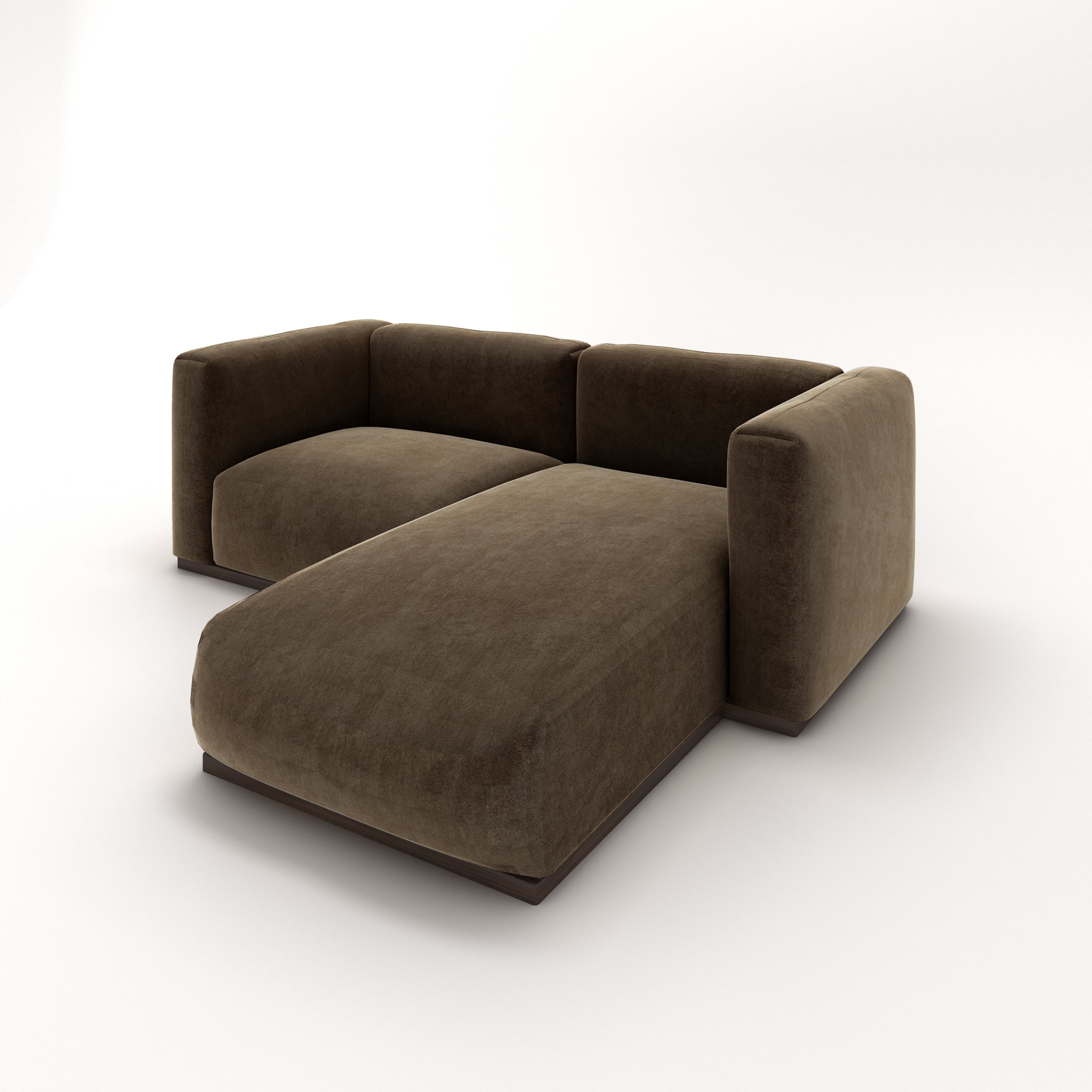 Charlotte Modular Velvet Sofa | Mocha