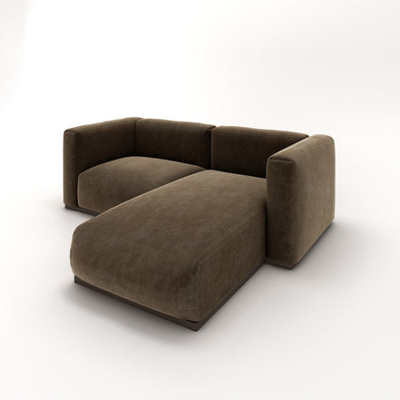 Charlotte Modular Velvet Sofa | Mocha