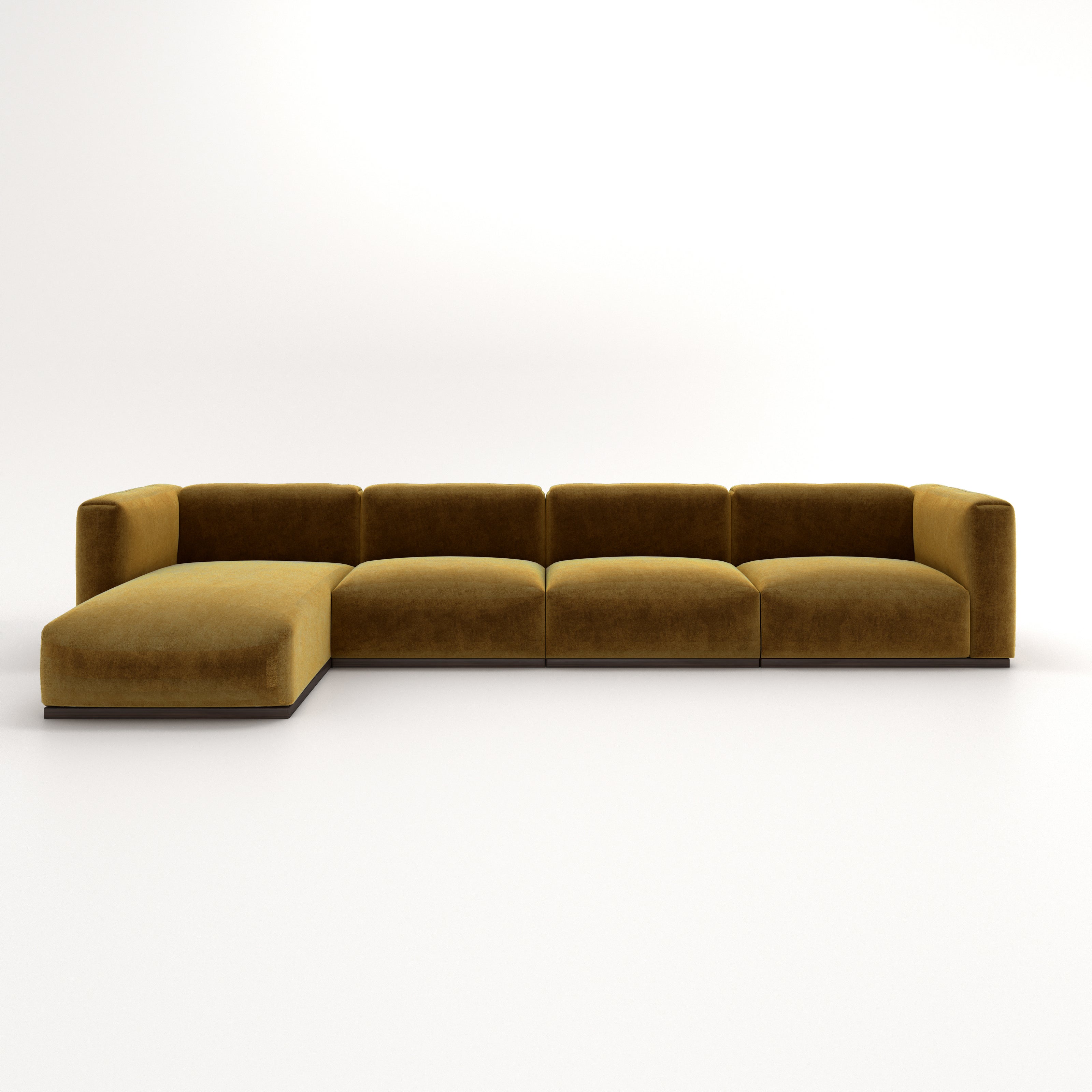 Charlotte Modular Velvet Sofa | Ochre