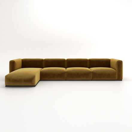 Charlotte Modular Velvet Sofa | Ochre