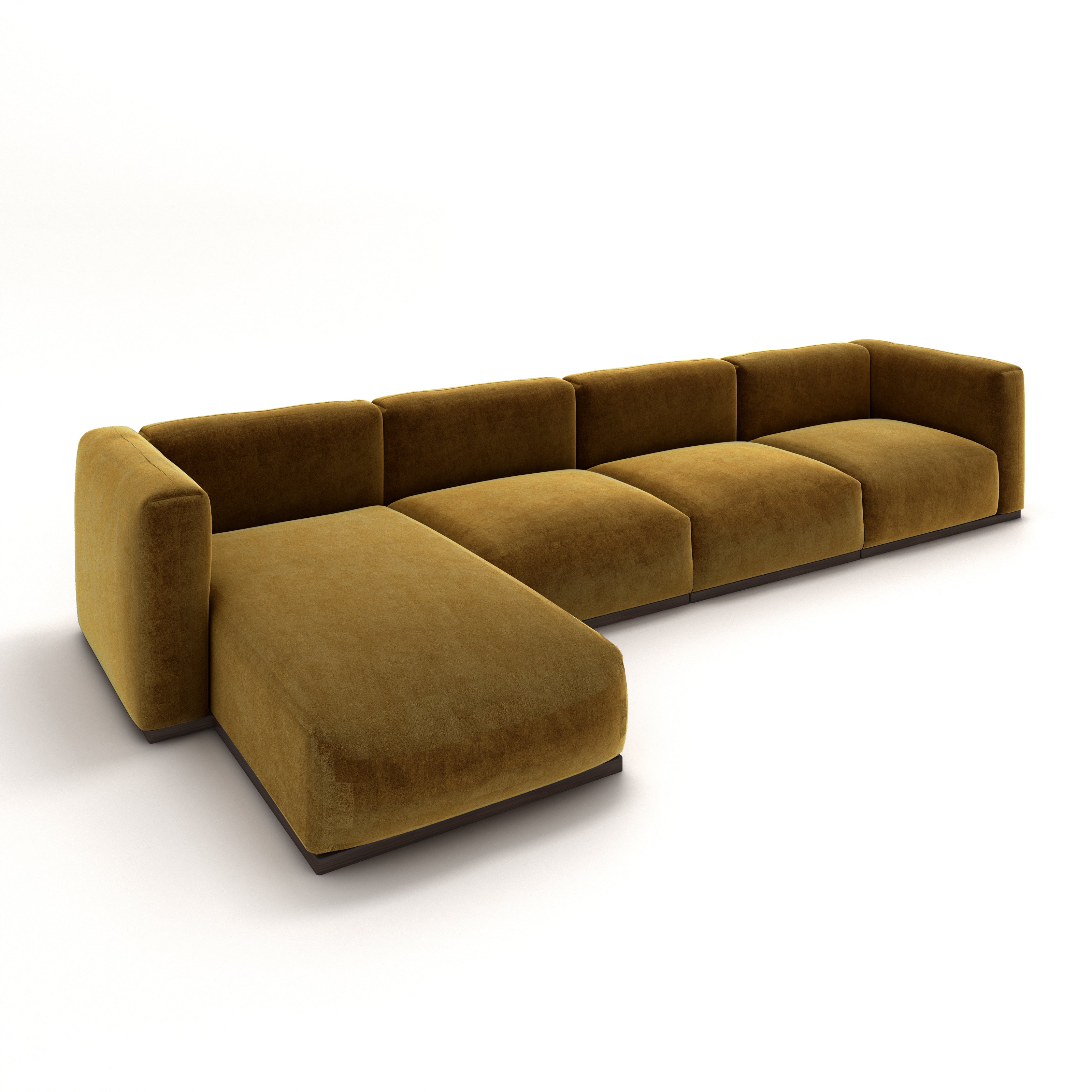 Charlotte Modular Velvet Sofa | Ochre