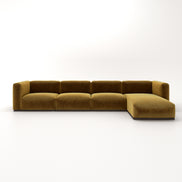 Charlotte Modular Velvet Sofa | Ochre