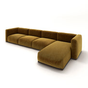Charlotte Modular Velvet Sofa | Ochre