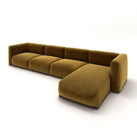 Charlotte Modular Velvet Sofa | Ochre